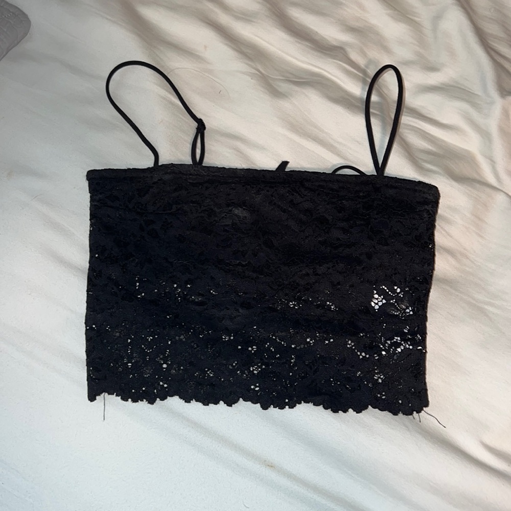 NWT Urban tank top, black with lace size small